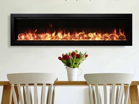 Amantii Symmetry Bespoke Electric outdoor fireplace
