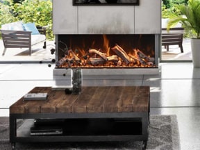 Amantii Tru View Bespoke-Electric outdoor fireplace