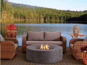 Pyromania Avalon Concrete Fire Table 42” - gas