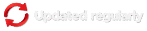 Updated regularly refresh badge white